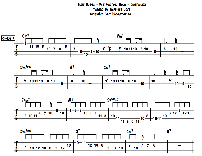 blue bossa pat martino
